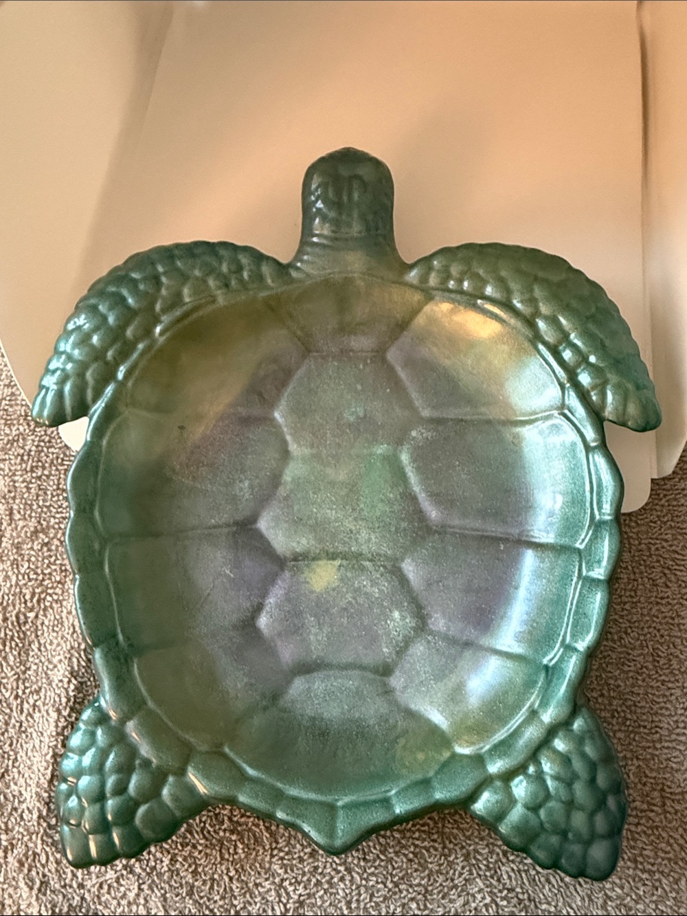 Green Turtle Decorative Resin Art Bowl /Home Art